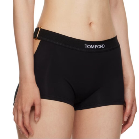 Nwt Tom Ford Black Cut-Out Boy Shorts